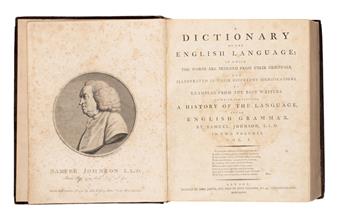 JOHNSON, SAMUEL.  A Dictionary of the English Language. 2 vols. 1786